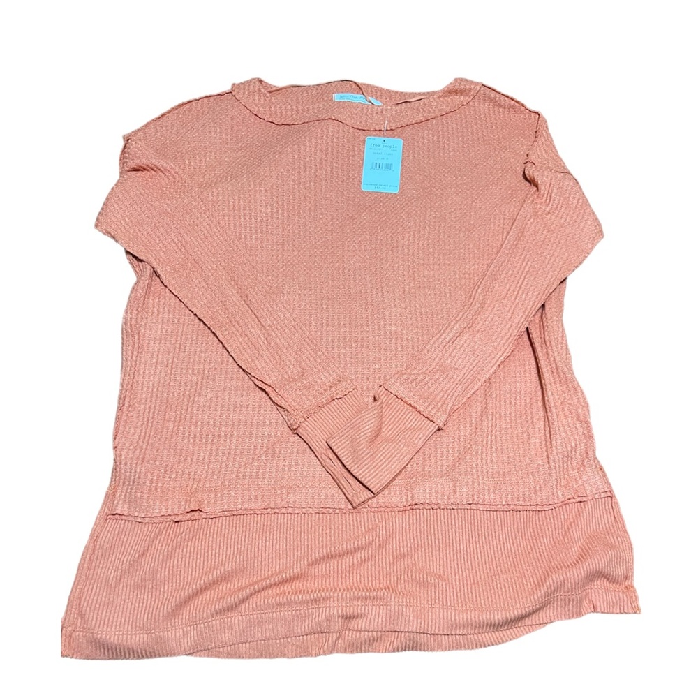 Free People Coral Light Long Sleeve Oversized Top